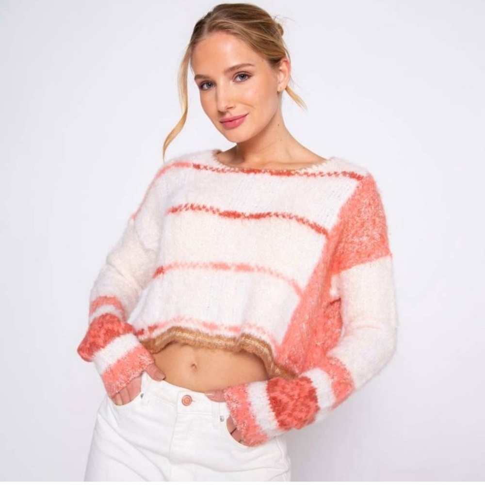NWT Free People Emerson Cropped Pullover Sweater
